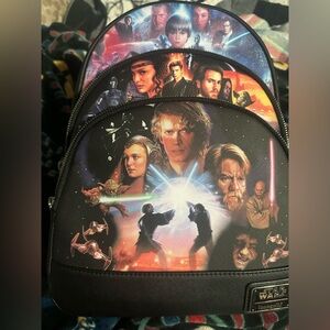 Loungefly Star Wars triple zip Prequels Backpack
